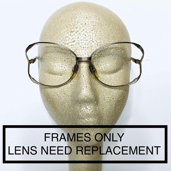Dior Accessories - CHRISTIAN DIOR 60s 70s Vintage 2227 48 Butterfly Gold Frame Eyeglasses 55-16mm